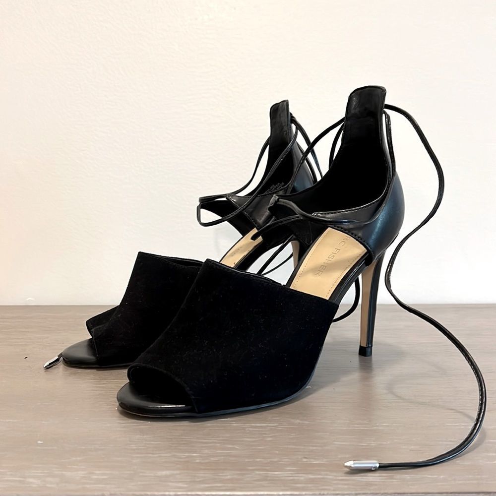 Marc Fisher Black Lace Up Heel